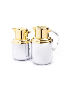 Ghaida thermos set, 2 pieces, golden and silver