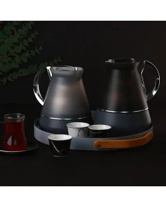 Lamar thermos set 2 pieces, silver, with a silver handle