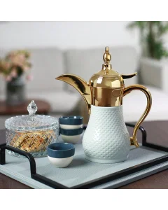 Liane Estelle thermos 0.5 liter dotted gray gilt