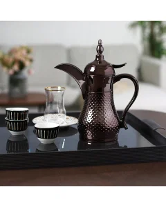 Liane Estelle thermos 0.5 liter with dotted brown nickel