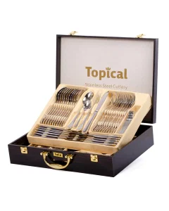 Spoon Bag 86 Pieces Silver Gold