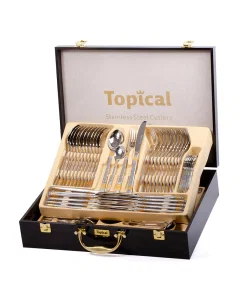 Spoon Bag 86 Pieces Silver Gold