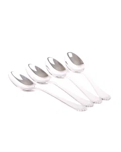 Embossed dinner spoon set 4 pieces