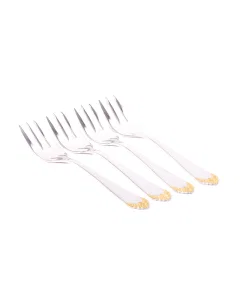 Gilded tea fork set 4 pieces