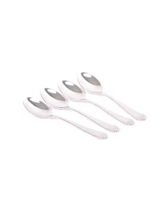 Set of 4 embossed coffee spoons