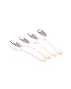 Set of 4 gilded coffee spoons
