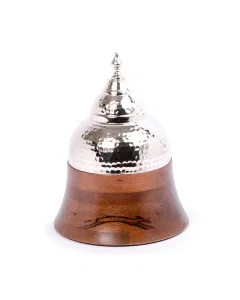 Domed wooden nickel serving bowl 18 cm