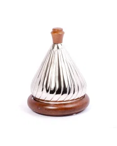 Conical nickel wooden serving bowl 19 cm