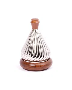 Conical nickel wooden serving bowl 15 cm