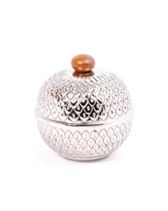 Large nickel plated serving bowl