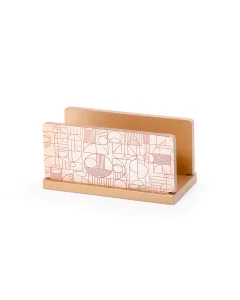 Gold cotton napkin holder