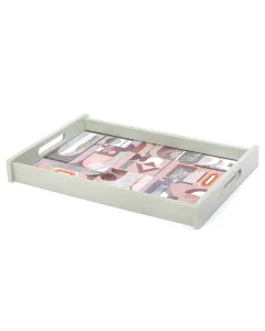 Green decorative tray