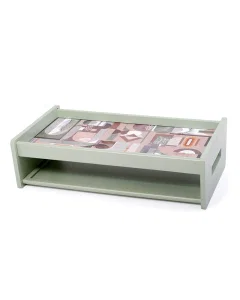 Green double decorative tray