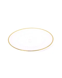Gold-rimmed glass dish