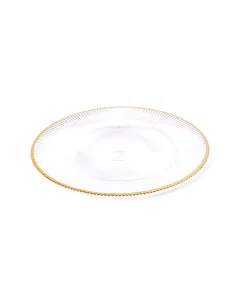 Gold-rimmed glass dish