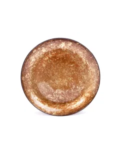 Gold black glass plate