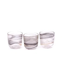 Small black brown mug set