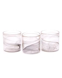 Large black brown mug set