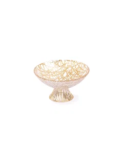 Small golden serving bowl