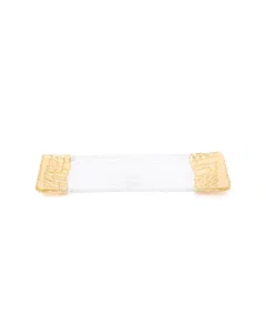 Small golden glass serving dish