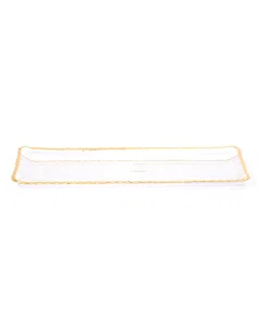 Rectangular glass tray