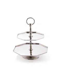 A small silver hexagonal double-sided presentation scarf