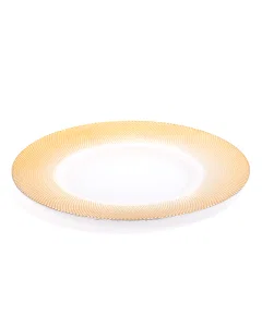 Gilded glass serving bowl