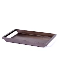 Rectangular dark brown serving tray