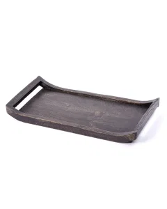 Black wood serving tray