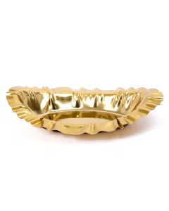 Gold steel serving dish