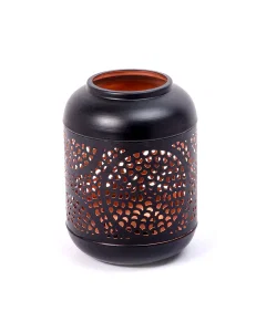 Large black candle holder