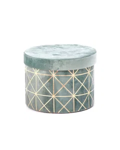small green velvet storage box