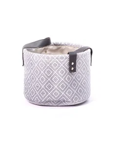 Small Gray Fabric Storage Basket
