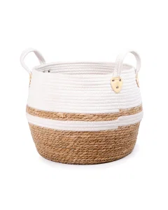 Small cotton hand woven basket