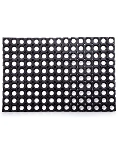 Door carpets with black circles