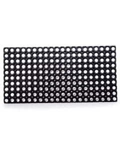 Door carpets with black circles