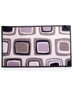 Brown checkered door rugs