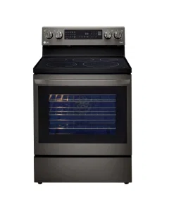 LG Ceramic Stove with Electric Oven with Air Fryer 5 Burners Black
