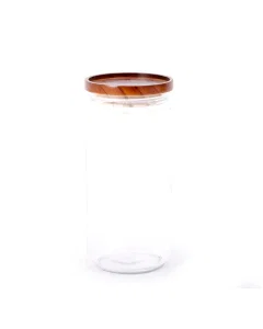 Wood cover glass jar 1900 ml
