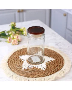  glass jar woody cover 500ml