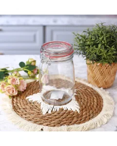 glass jar with lock 1000ml 