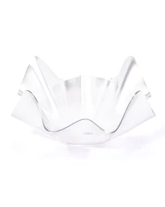 Acrylic serving dish, pink, silver, 34