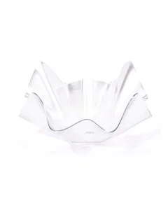 Acrylic serving plate, pink, silver, size 24