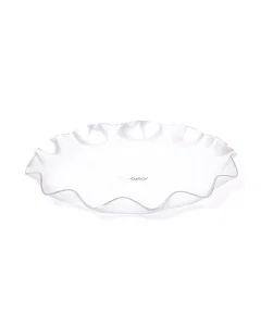 Silver acrylic serving dish, size 23