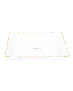 Gilded acrylic serving dish, size 34 * 34