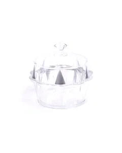 Silver circular acrylic date