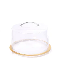 Gilded acrylic cake serving plate