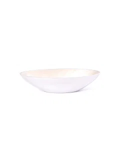 Silver deep oval bowl