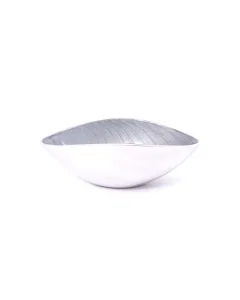 Gray oval bowl