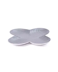 Gray rose shape serving dish
